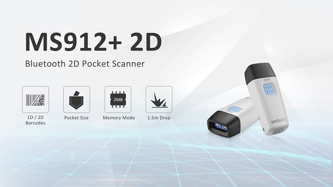 MS912 Plus 2D Bluetooth メモリ機能付ポケット 2D イメージャスキャナ 